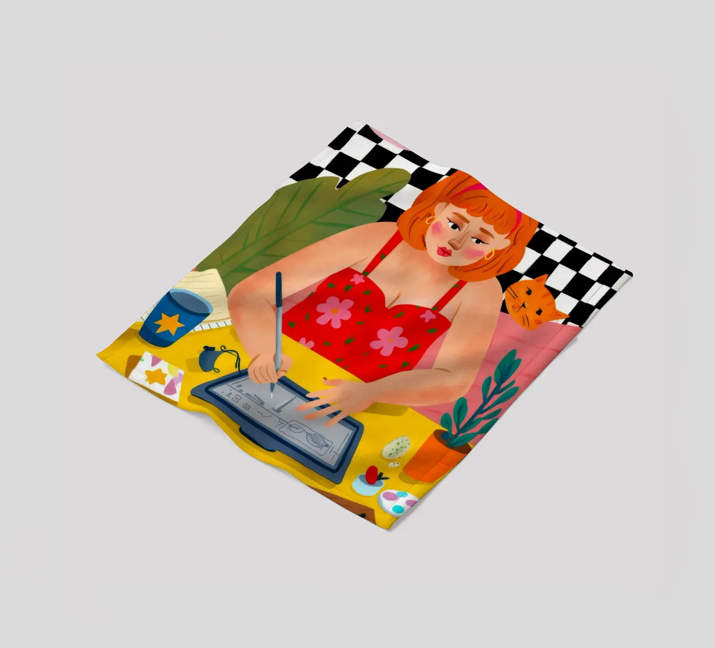 Kreativstudio Bloom Fleecedecke von Aurora Muse