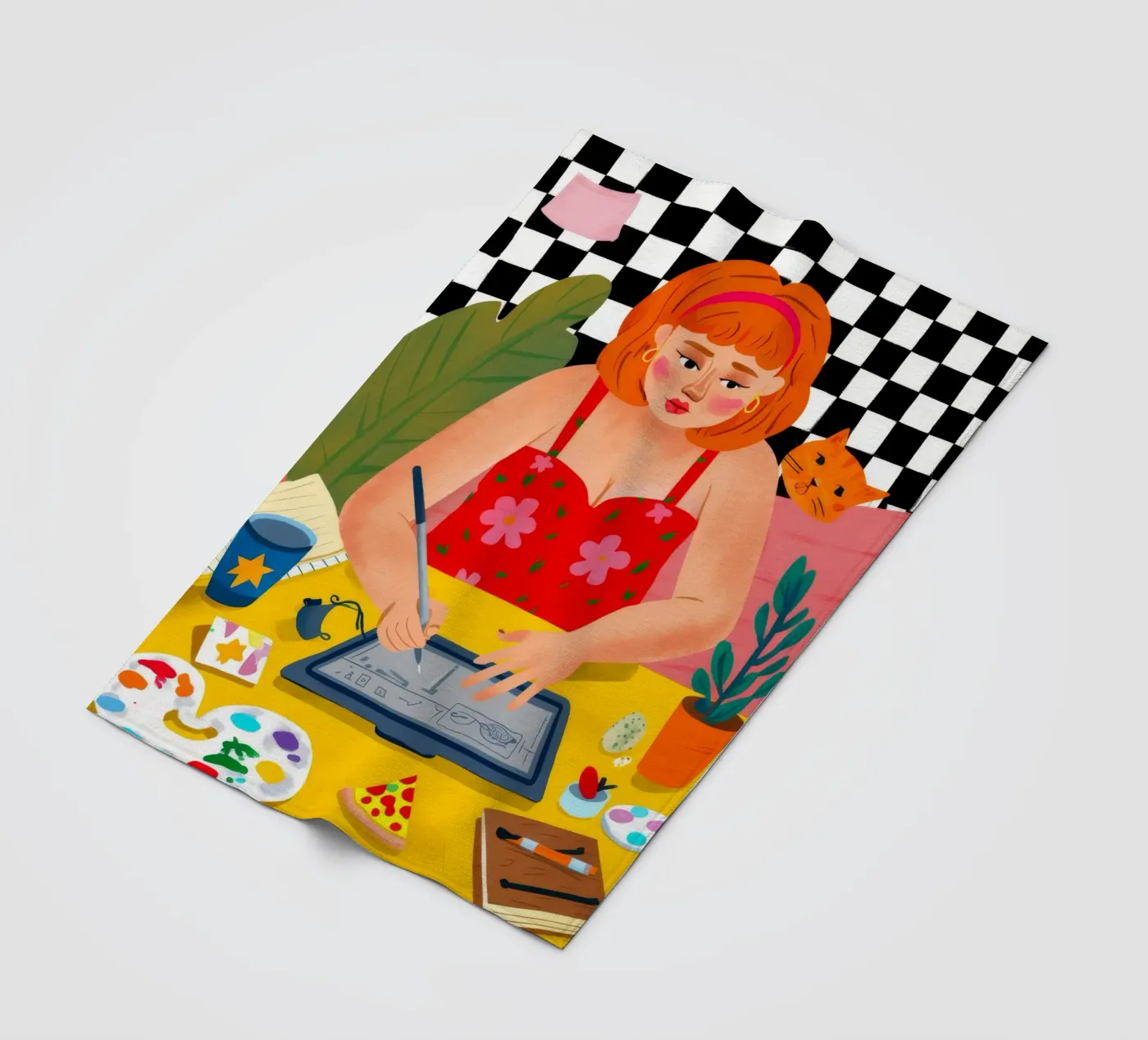 Kreativstudio Bloom Fleecedecke von Aurora Muse