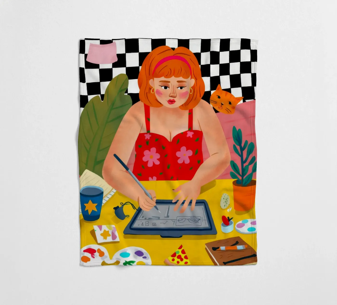 Kreativstudio Bloom Fleecedecke von Aurora Muse