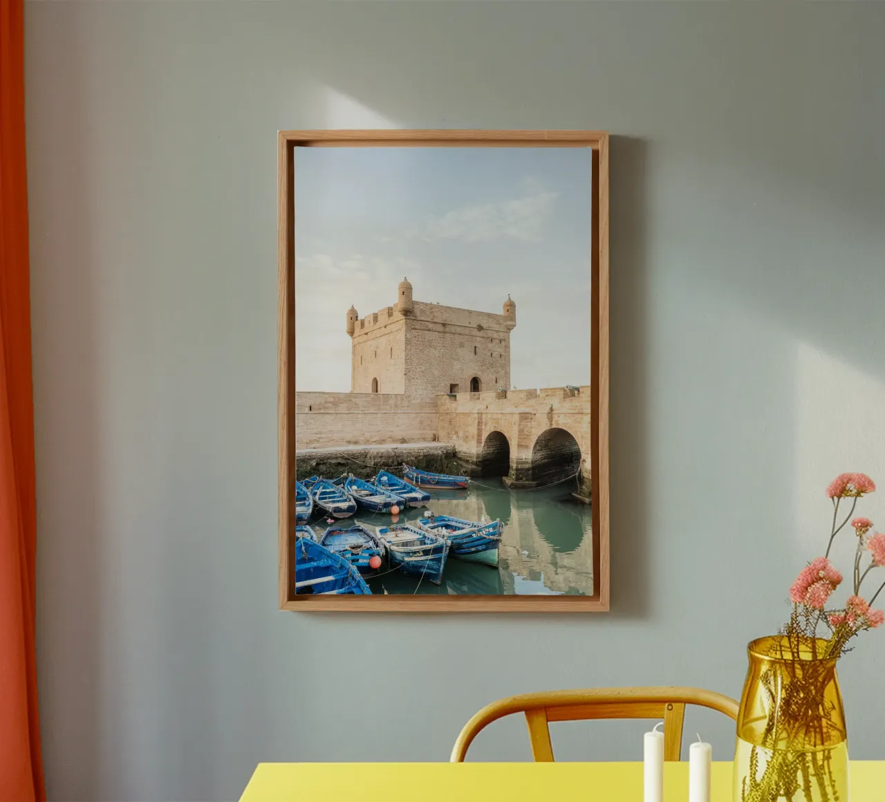 Harbor in Essaouira tela con Cornice a cassetta da photolovers