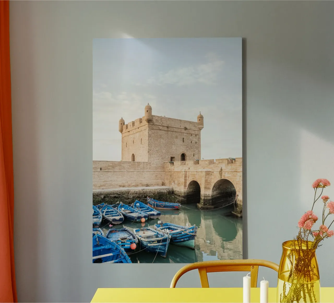 Harbor in Essaouira tela con Cornice a cassetta da photolovers