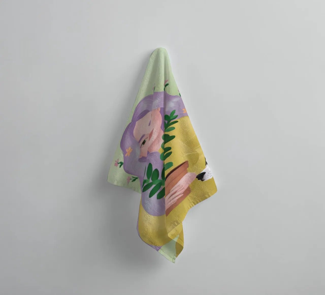 Plant Whispering Soul towel by Aurora Muse