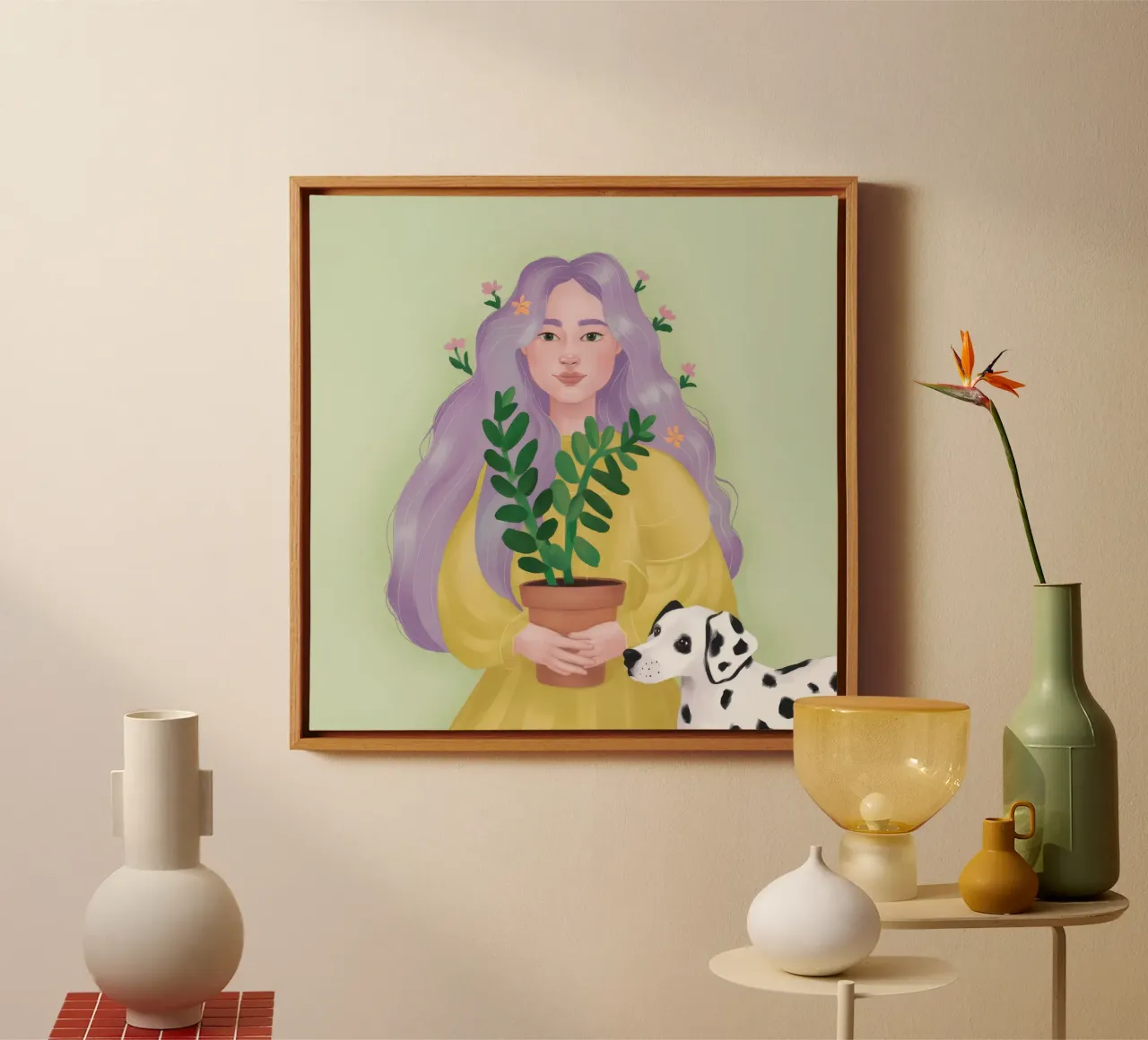Plant Fluisterende Ziel canvas van Aurora Muse