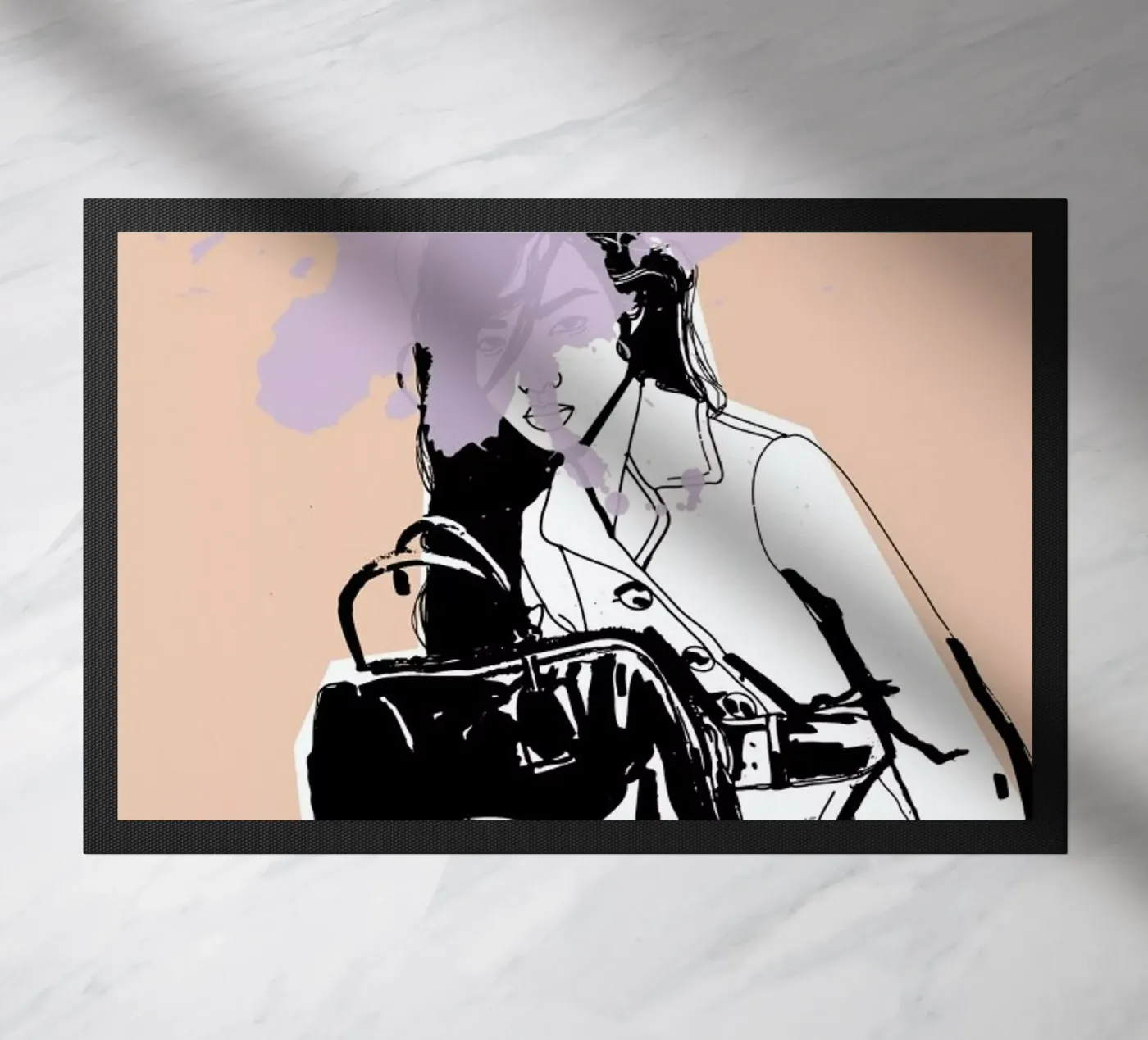 Lavender Splash doormat by Agnes KR Patience