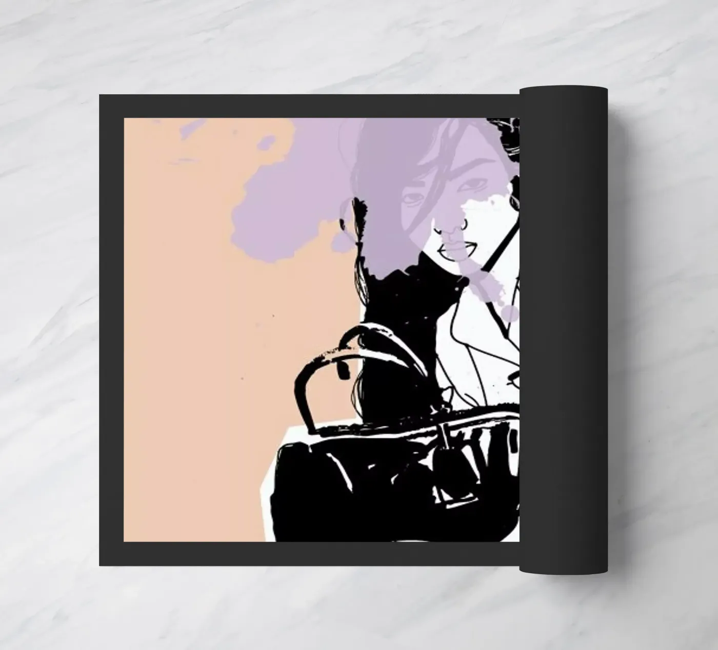 Lavender Splash doormat by Agnes KR Patience