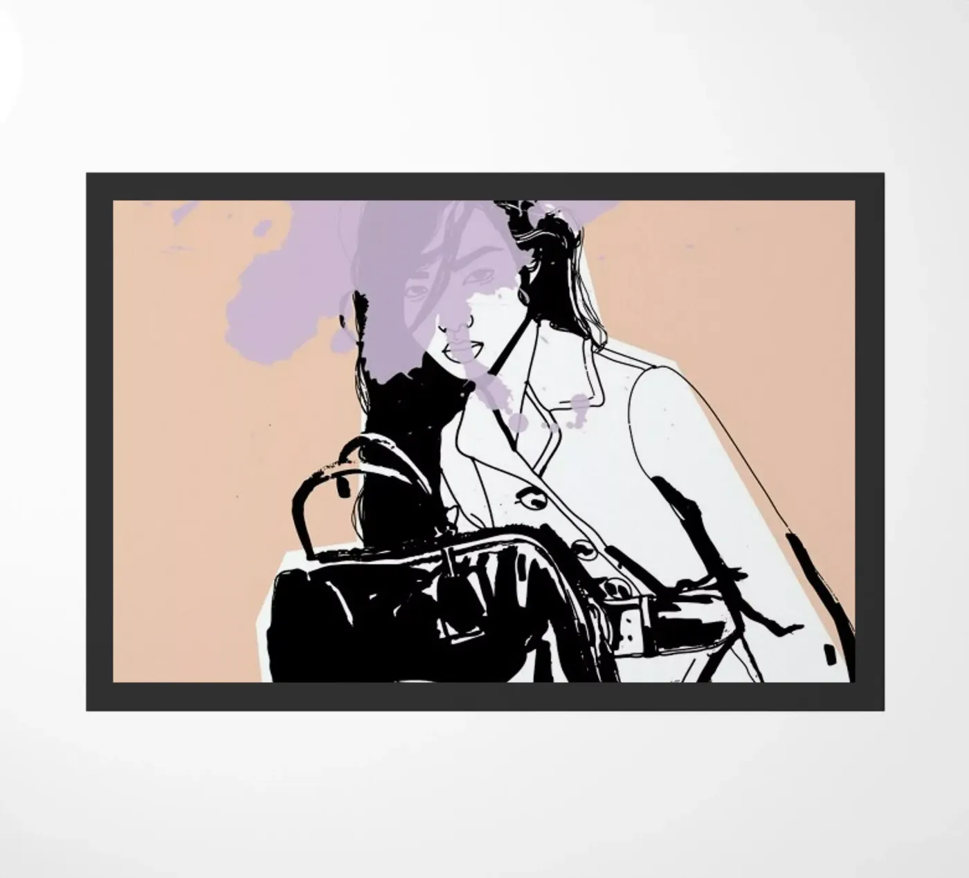 Lavender Splash doormat by Agnes KR Patience