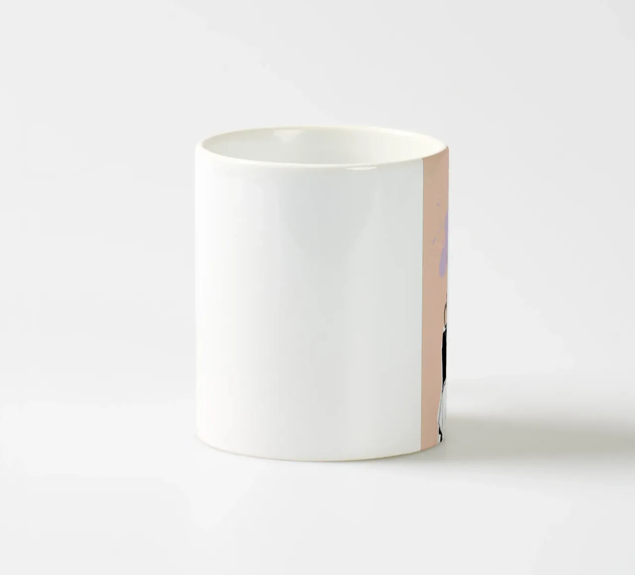 Lavender Splash ceramic mug by Agnes KR Patience