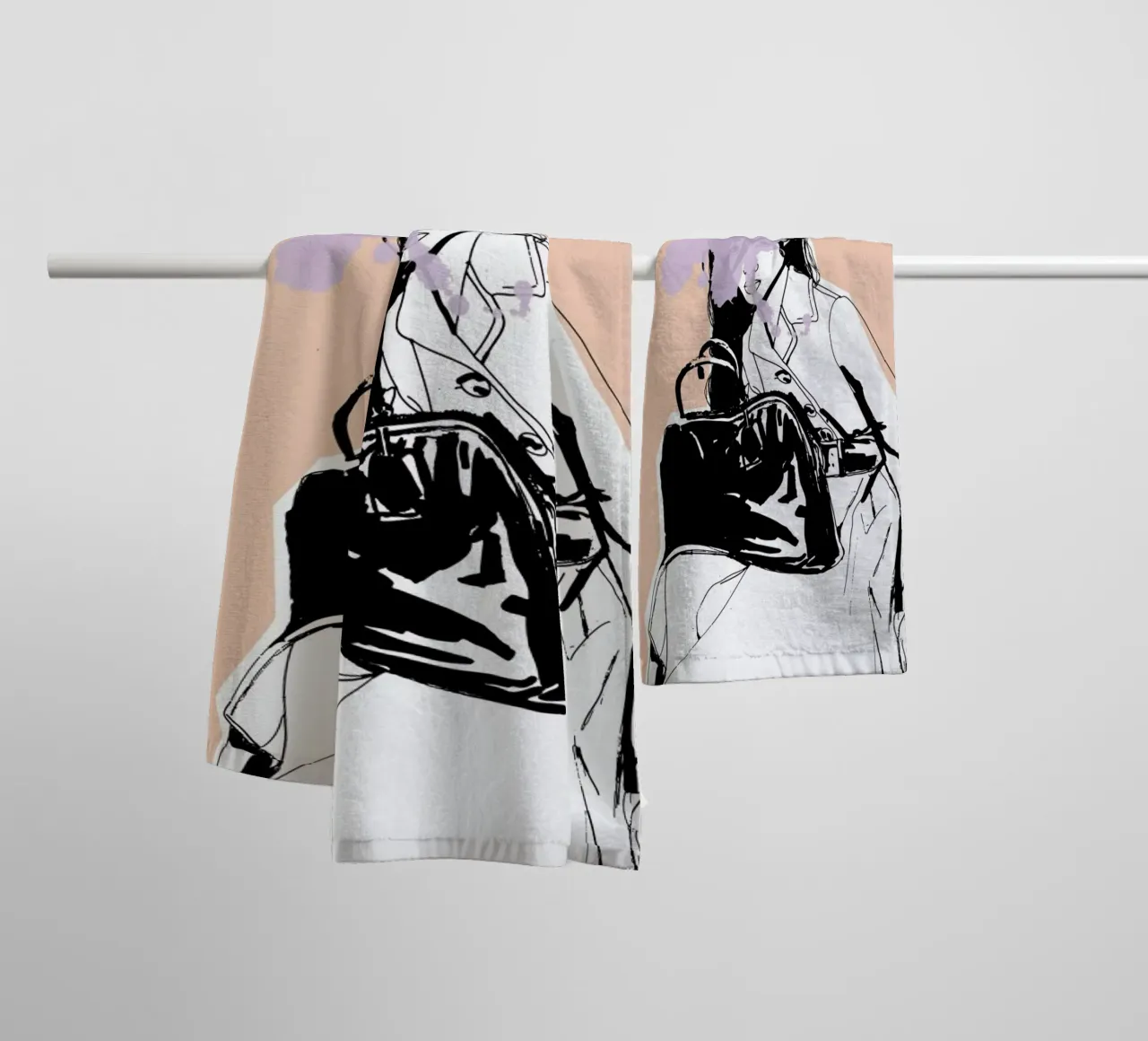 Lavender Splash asciugamano da bagno da Agnes KR Patience