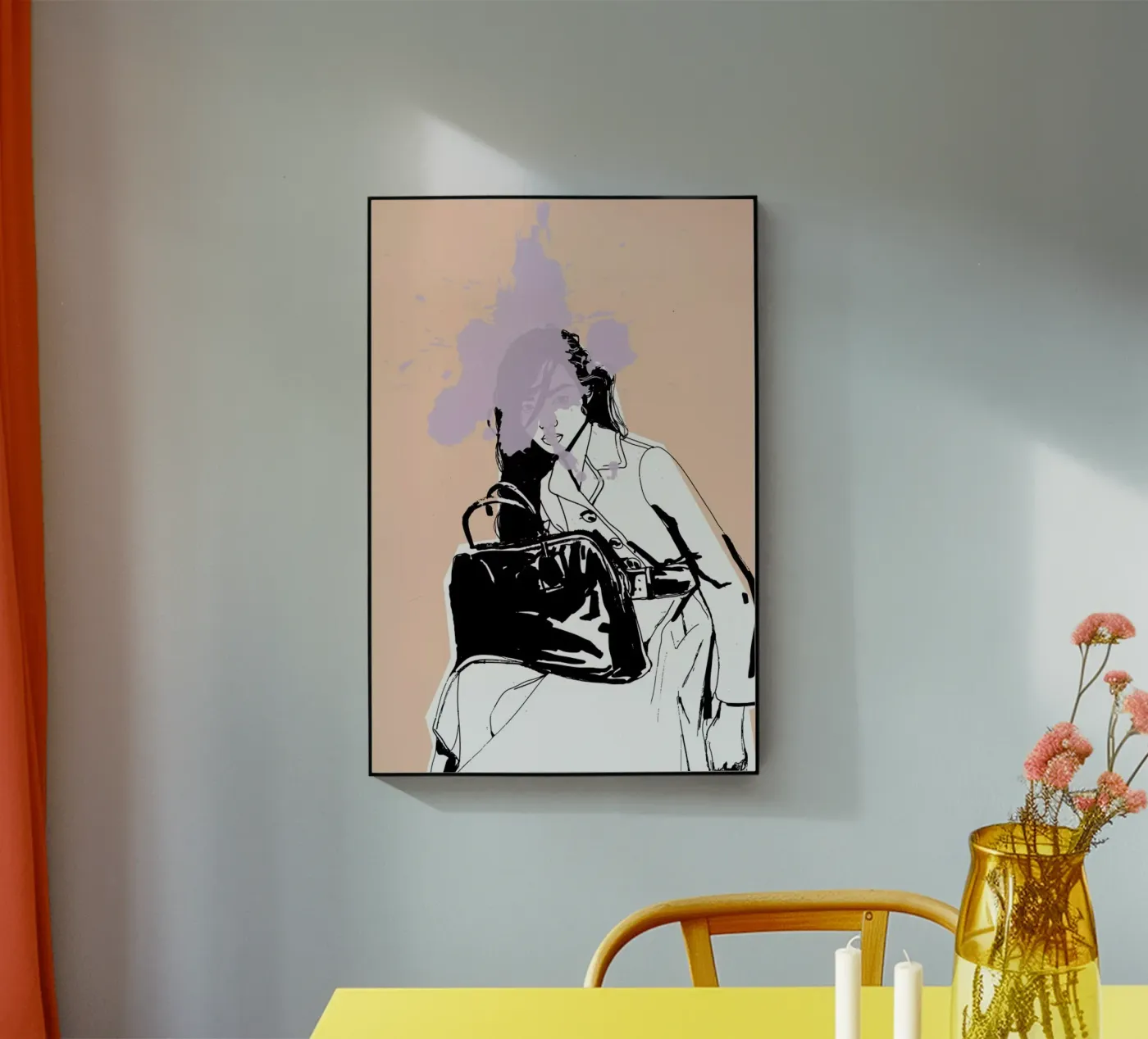 Lavender Splash acryl van Agnes KR Patience