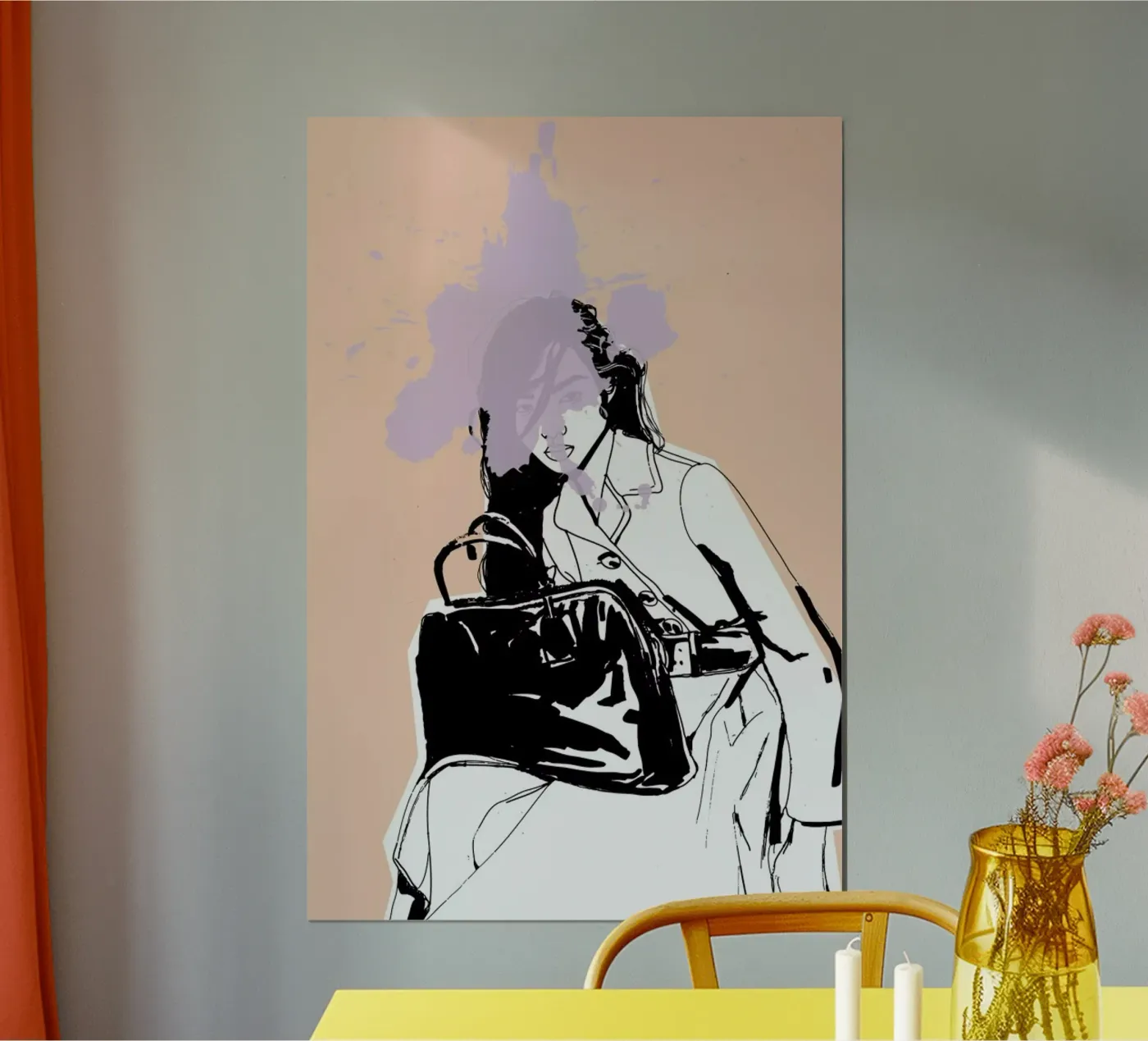 Lavender Splash poster van Agnes KR Patience