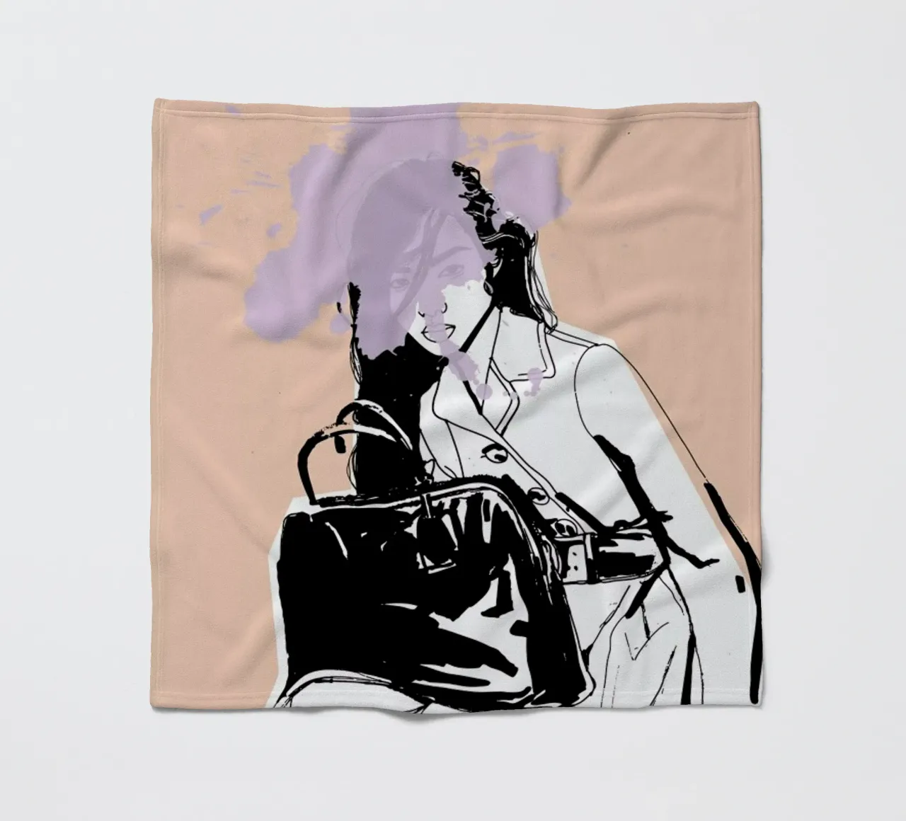 Lavender Splash fleece blanket by Agnes KR Patience