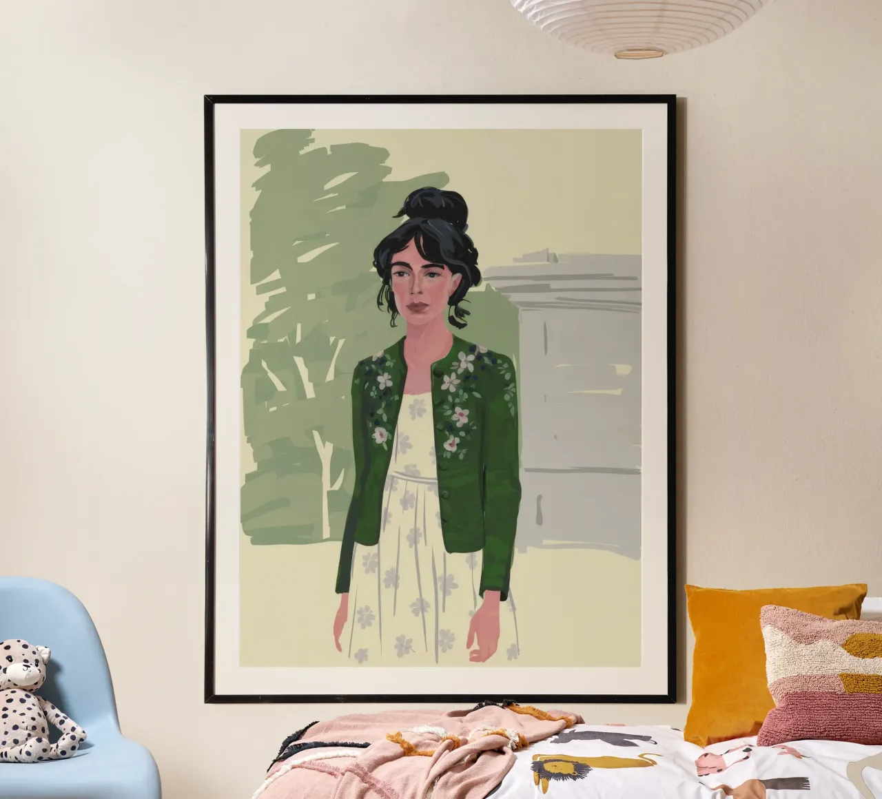 Portamento da giardino in sordina poster con telaio in legno da Aurora Muse