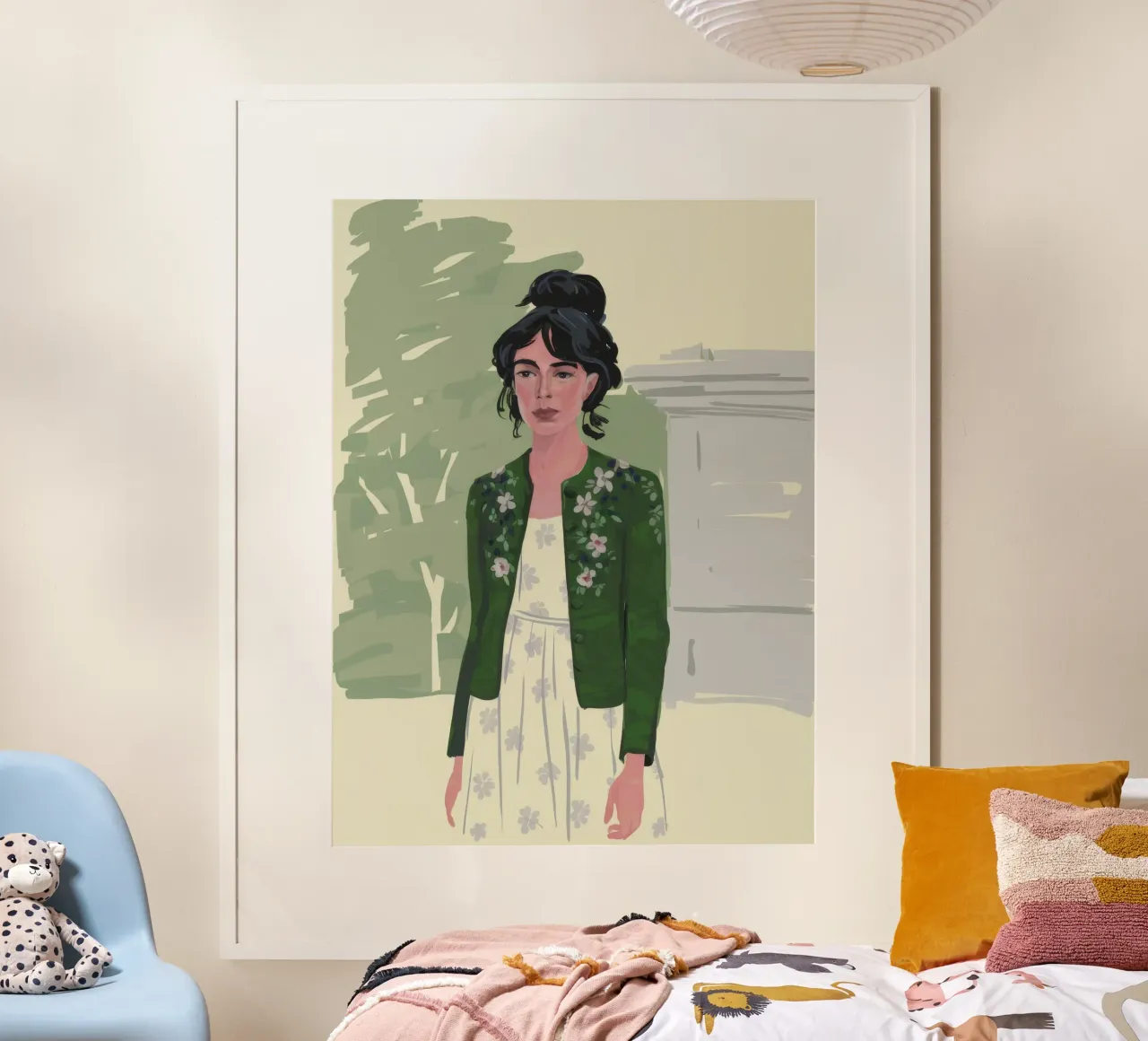 Portamento da giardino in sordina poster con telaio in legno da Aurora Muse