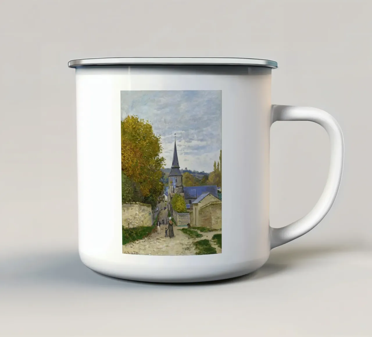 Strada di Sainte-Adresse di Claude Monet tazza in smalto da Monet Art Prints