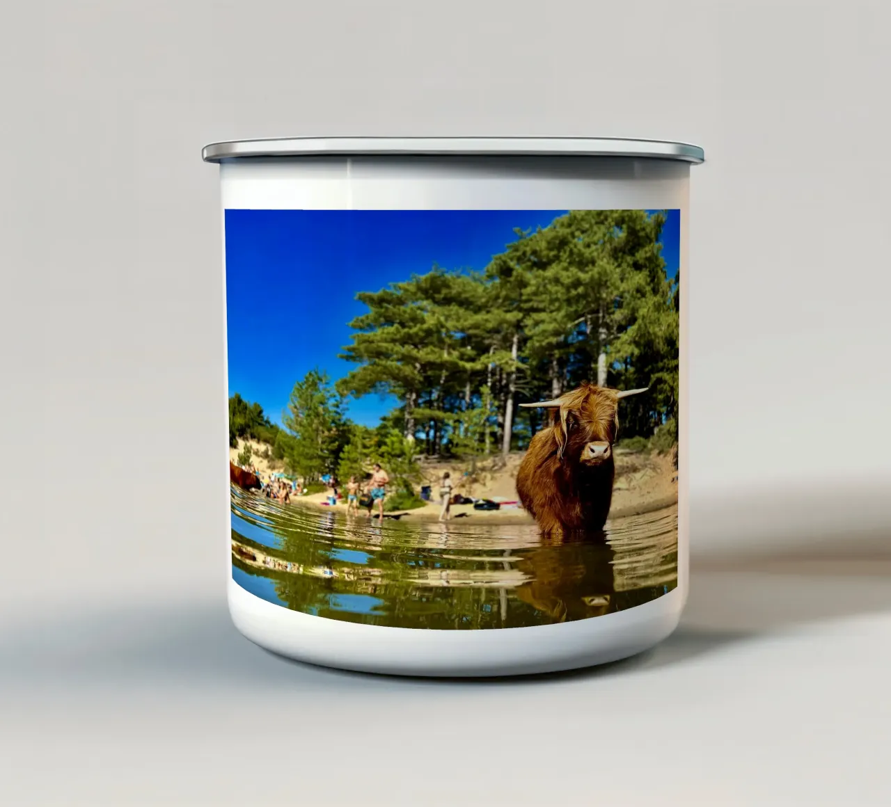 Mucca delle Highlands tazza in smalto da RealLifeMoments