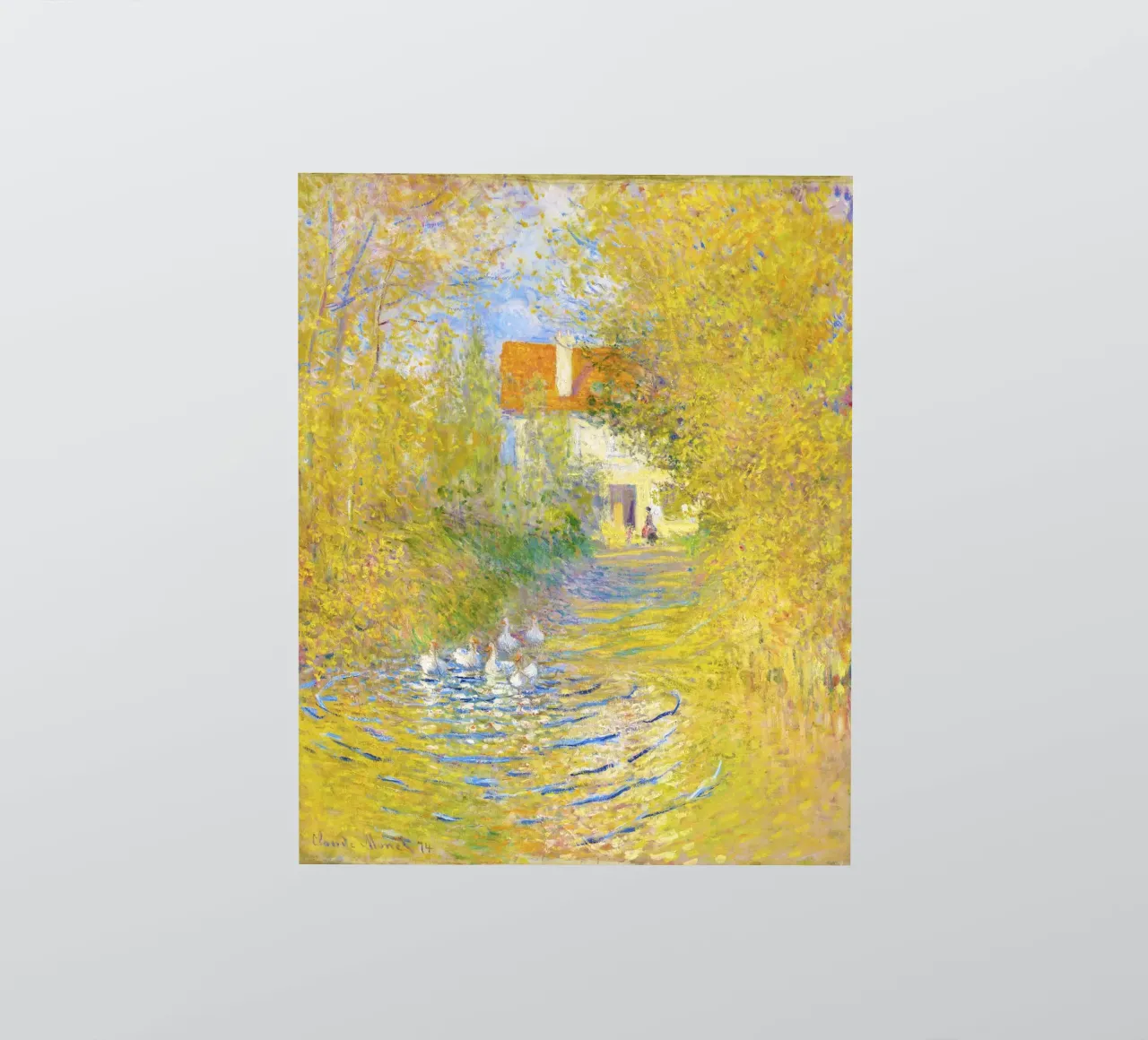 The Geese (1874) by Claude Monet sticker by Monet Art Prints