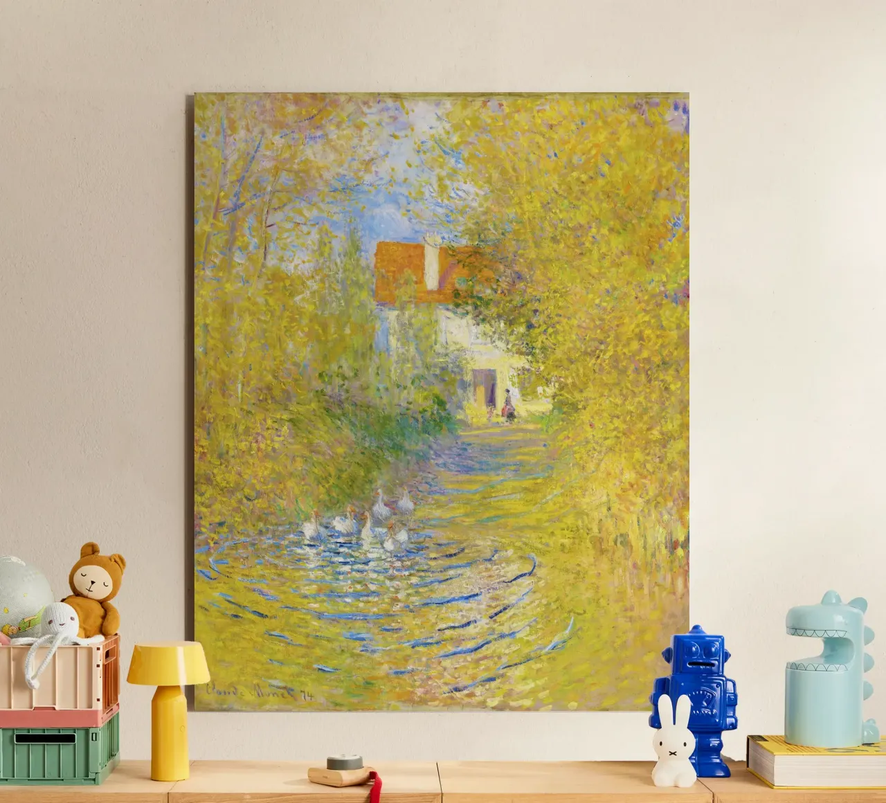 Le oche (1874) di Claude Monet alluminio dibond da Monet Art Prints