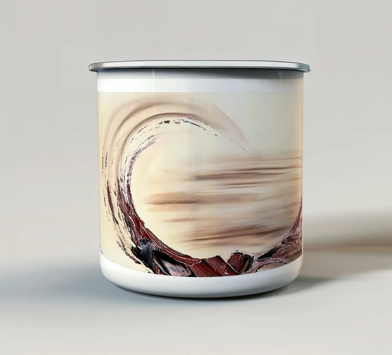 Pomeriggio a Biarritz tazza in smalto da Thierry Vobmann Abstract painting