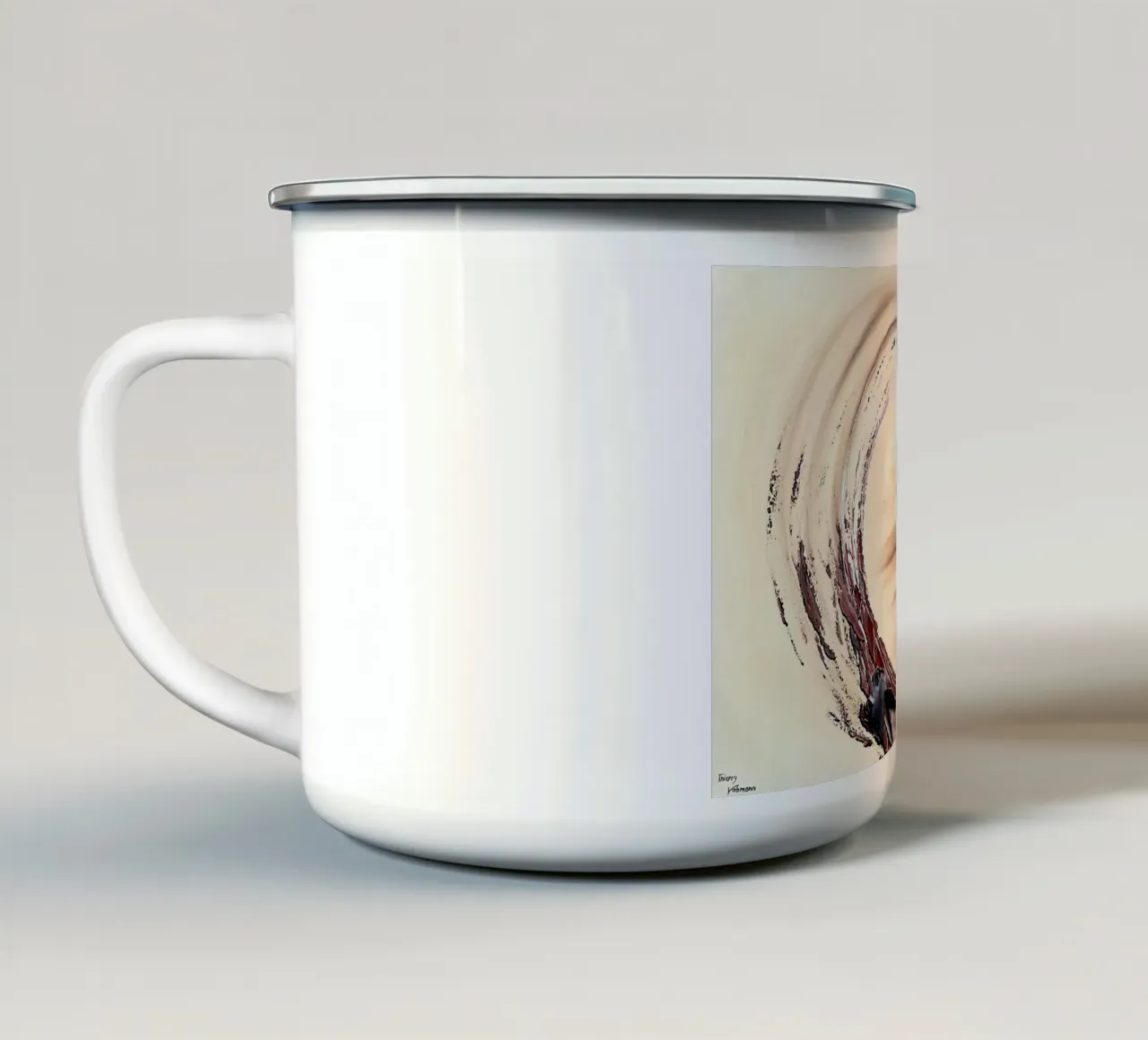 Pomeriggio a Biarritz tazza in smalto da Thierry Vobmann Abstract painting