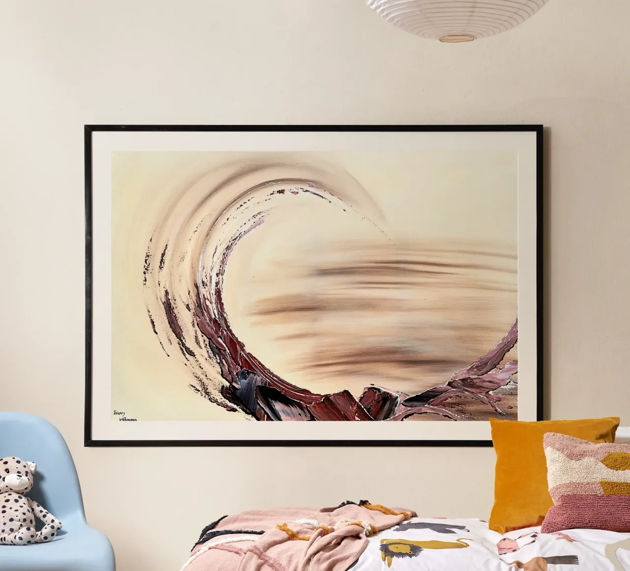 Pomeriggio a Biarritz poster con telaio in alluminio da Thierry Vobmann Abstract painting