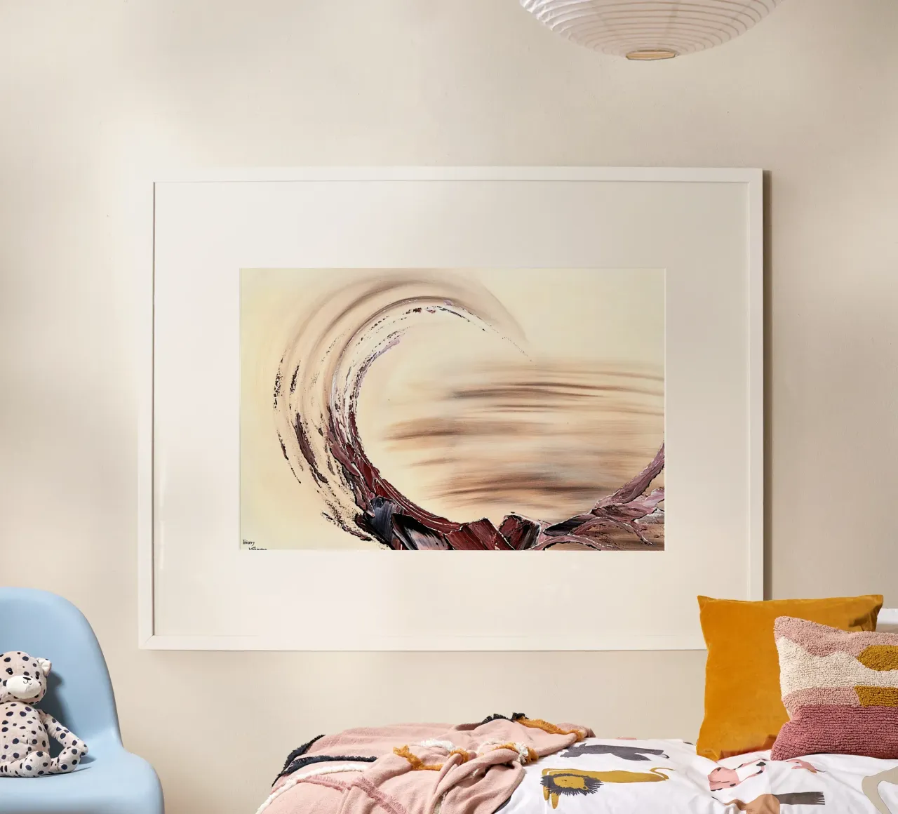 Pomeriggio a Biarritz poster con telaio in alluminio da Thierry Vobmann Abstract painting