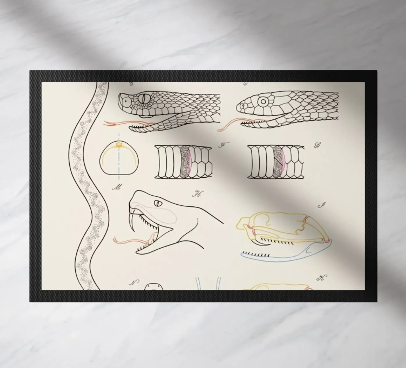 Serpent doormat by Astër