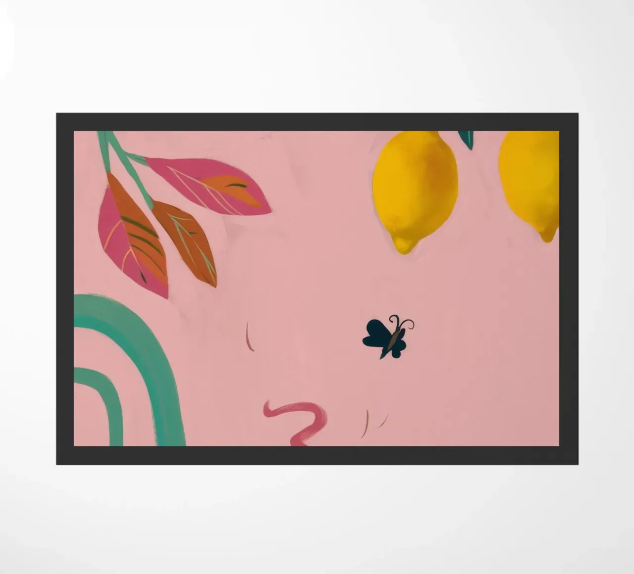 Lemon Tea Whimsy doormat by Aurora Muse