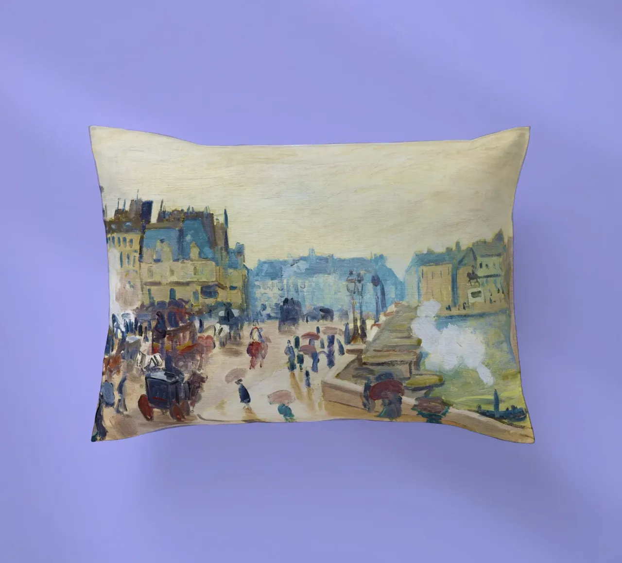 Il Pont Neuf (1871) di Claude Monet cuscino da Monet Art Prints