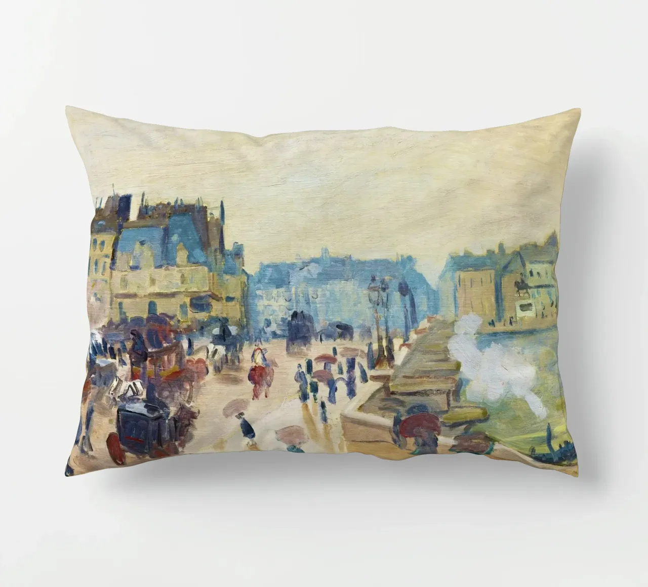 Il Pont Neuf (1871) di Claude Monet cuscino da Monet Art Prints