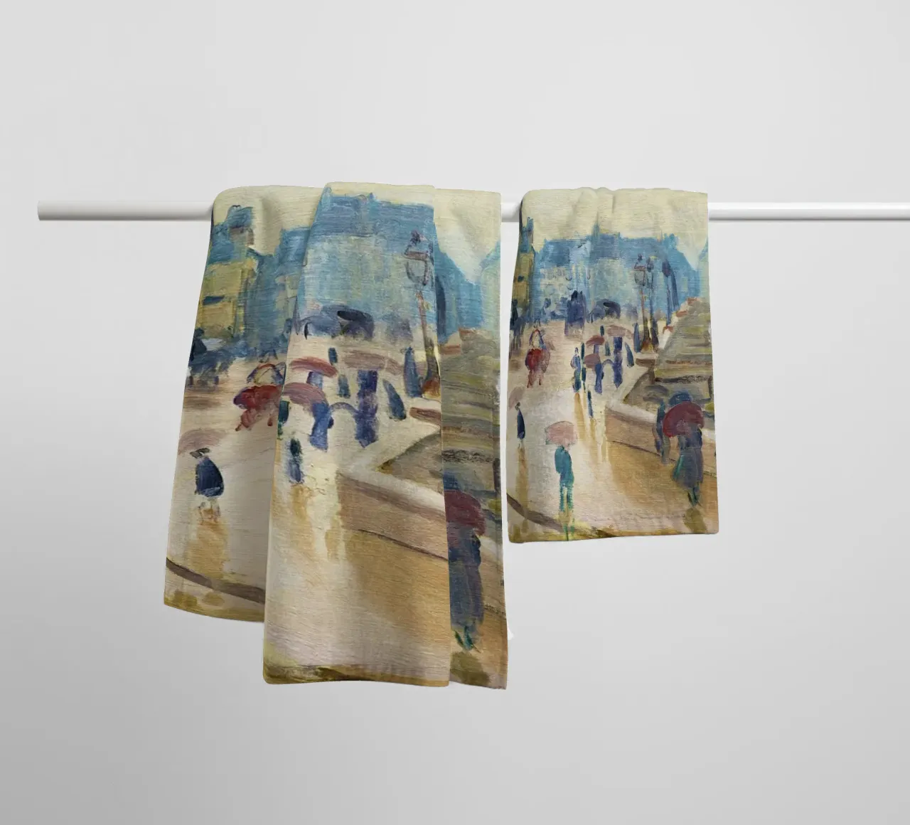 Il Pont Neuf (1871) di Claude Monet asciugamano da bagno da Monet Art Prints