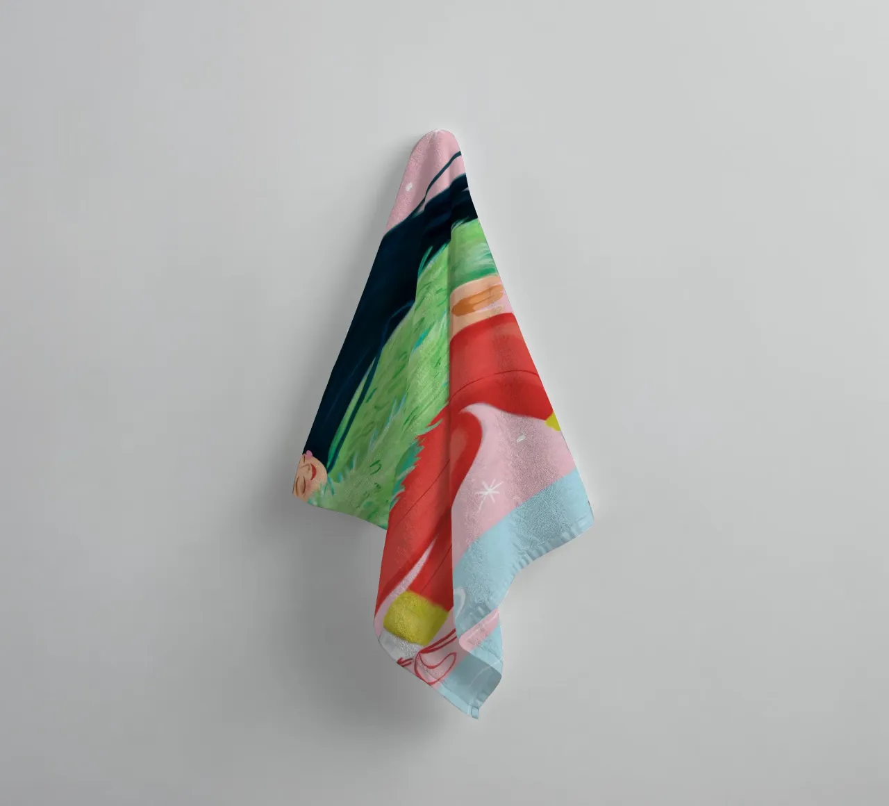 Frosty Twirl Joy towel by Aurora Muse