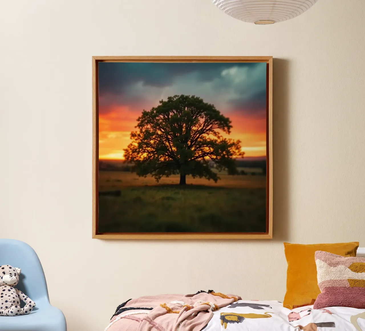 Etherisch landschap canvas met Baklijst van PhotoVibe Decor