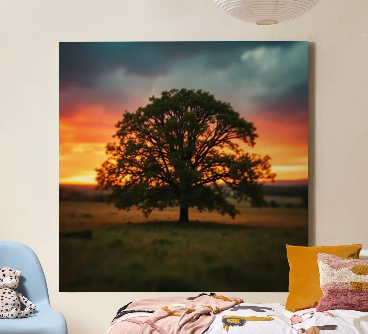 Etherisch landschap canvas met Baklijst van PhotoVibe Decor