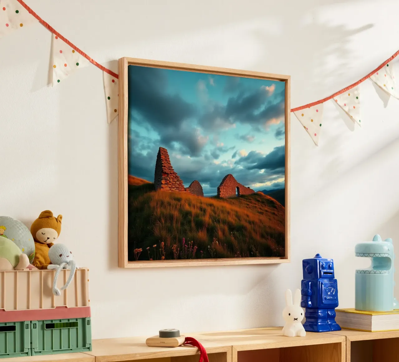 Etherisch landschap canvas met Baklijst van PhotoVibe Decor