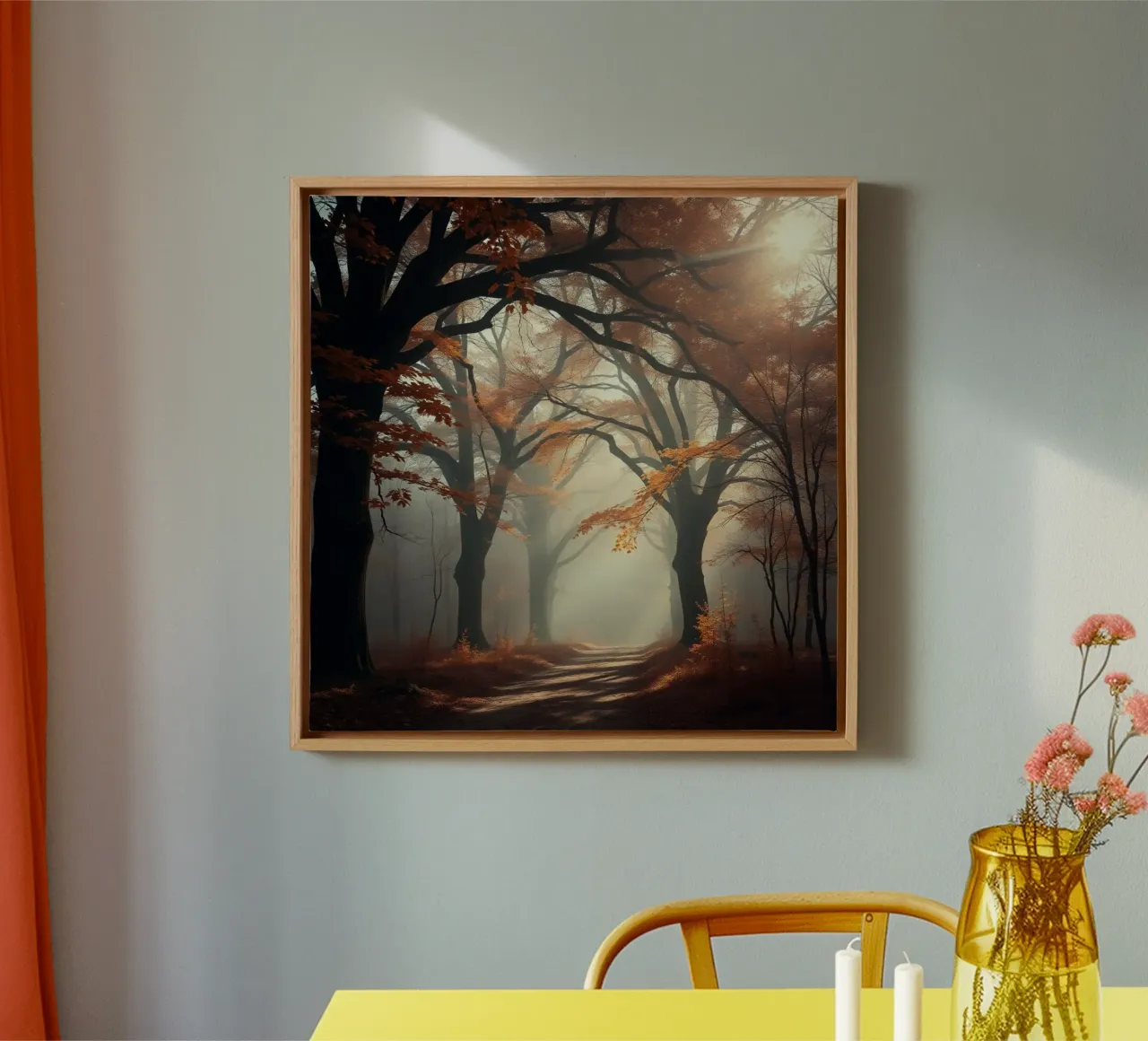 Etherisch landschap canvas met Baklijst van PhotoVibe Decor