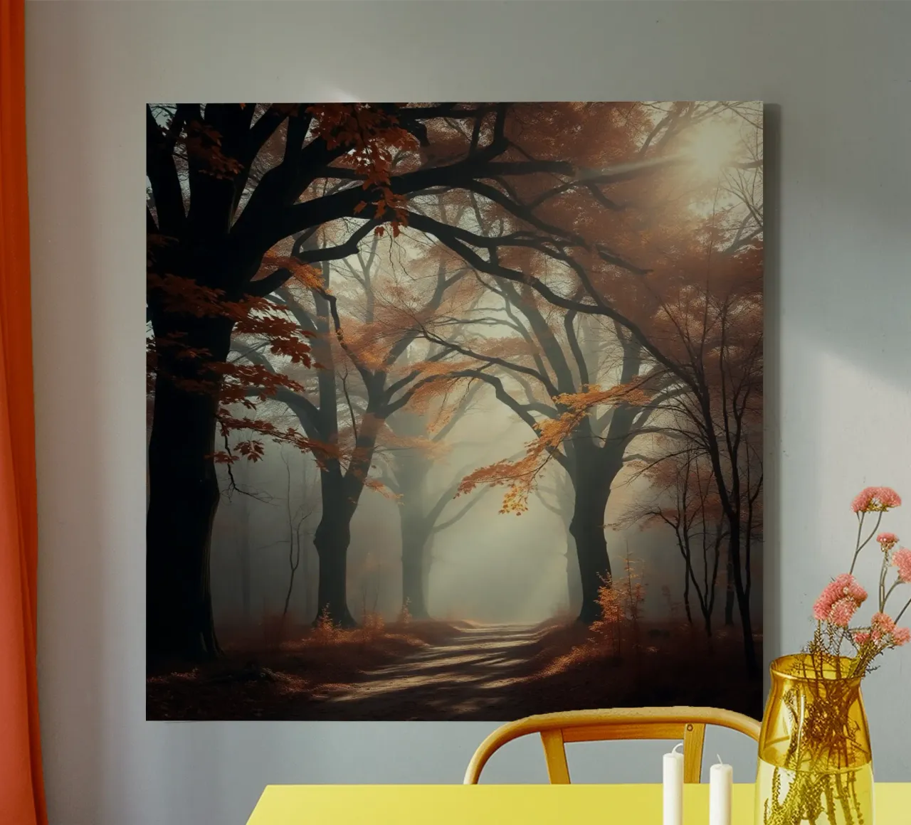 Etherisch landschap canvas met Baklijst van PhotoVibe Decor