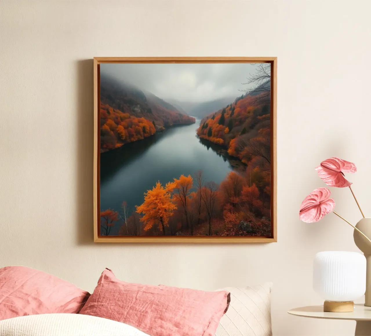 Etherisch landschap canvas met Baklijst van PhotoVibe Decor