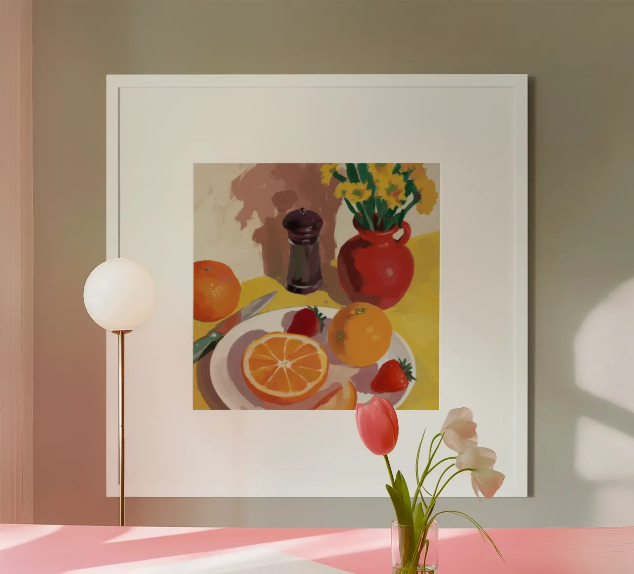 Palette Citrus Morning poster con telaio in alluminio da Aurora Muse