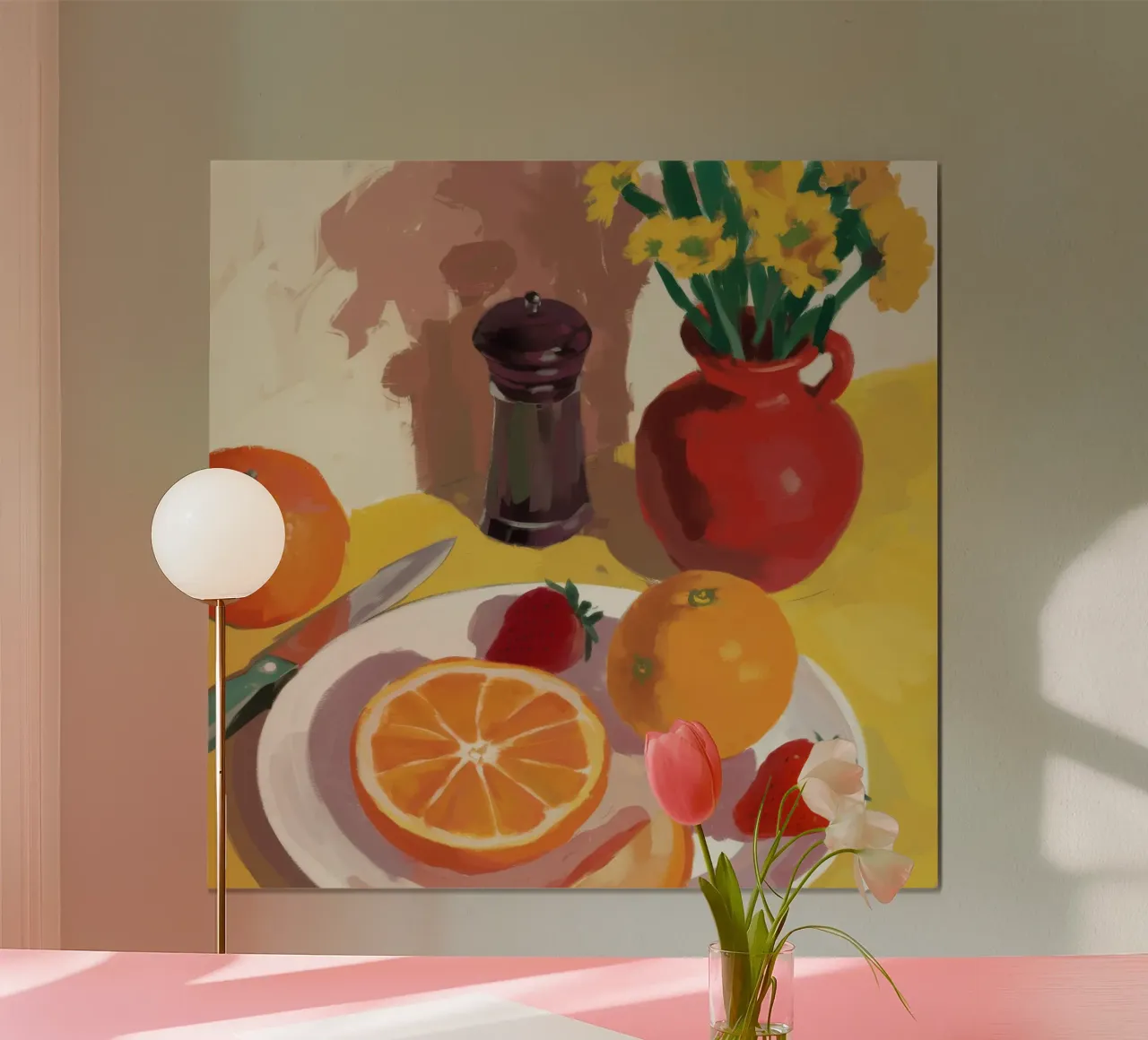 Palette Citrus Morning poster con telaio in alluminio da Aurora Muse