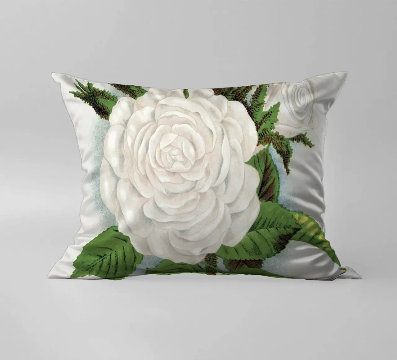 Rose, Perpetual White Moss cuscino da vintageshop