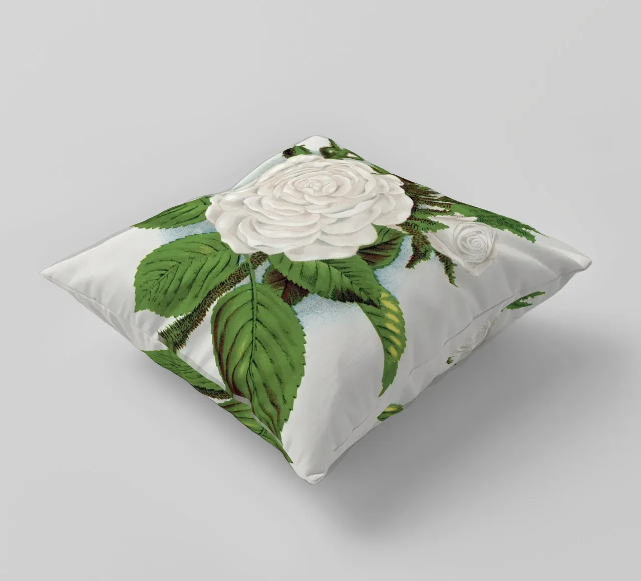 Rose, Perpetual White Moss cuscino da vintageshop