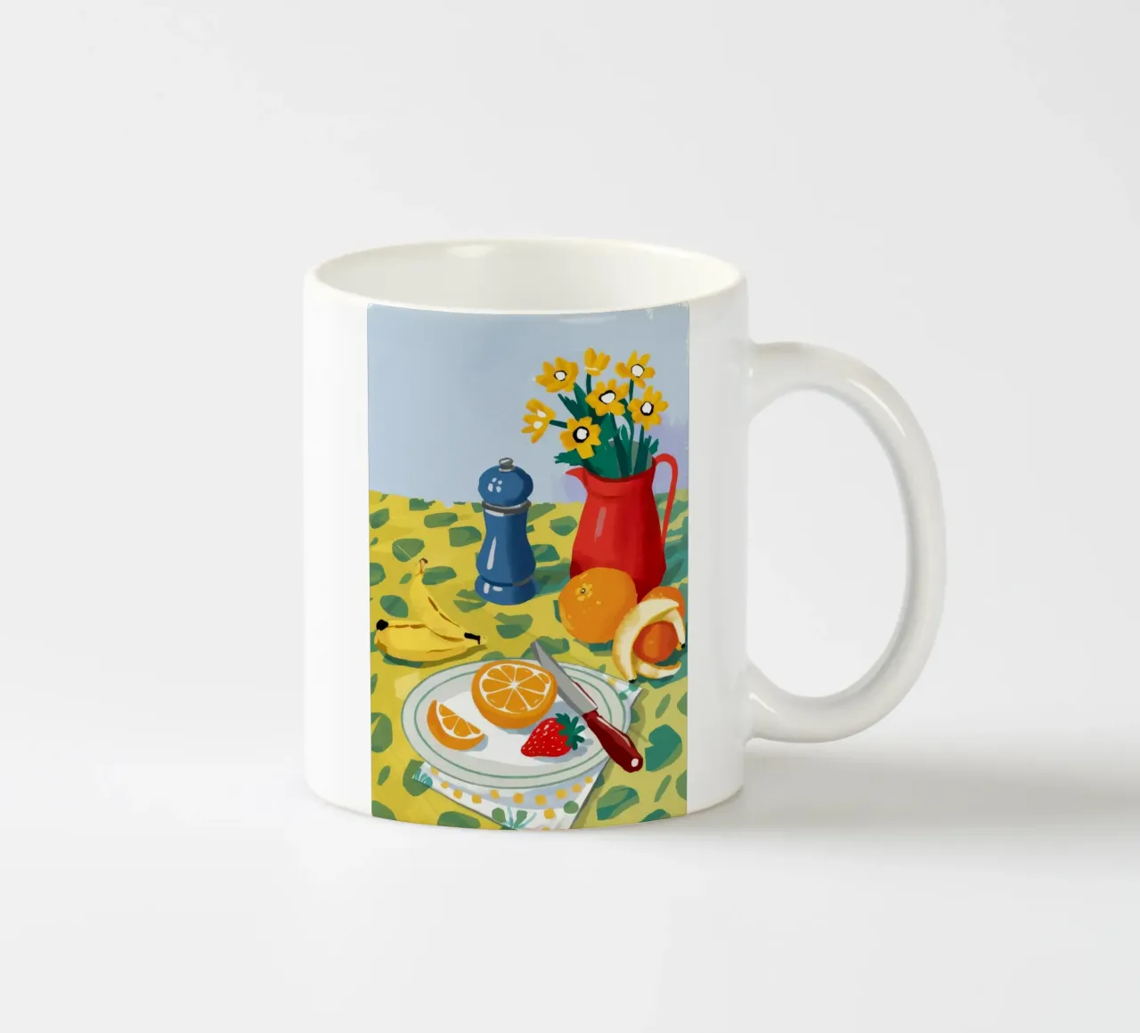 Daffodil Table Cheer ceramic mug by Aurora Muse