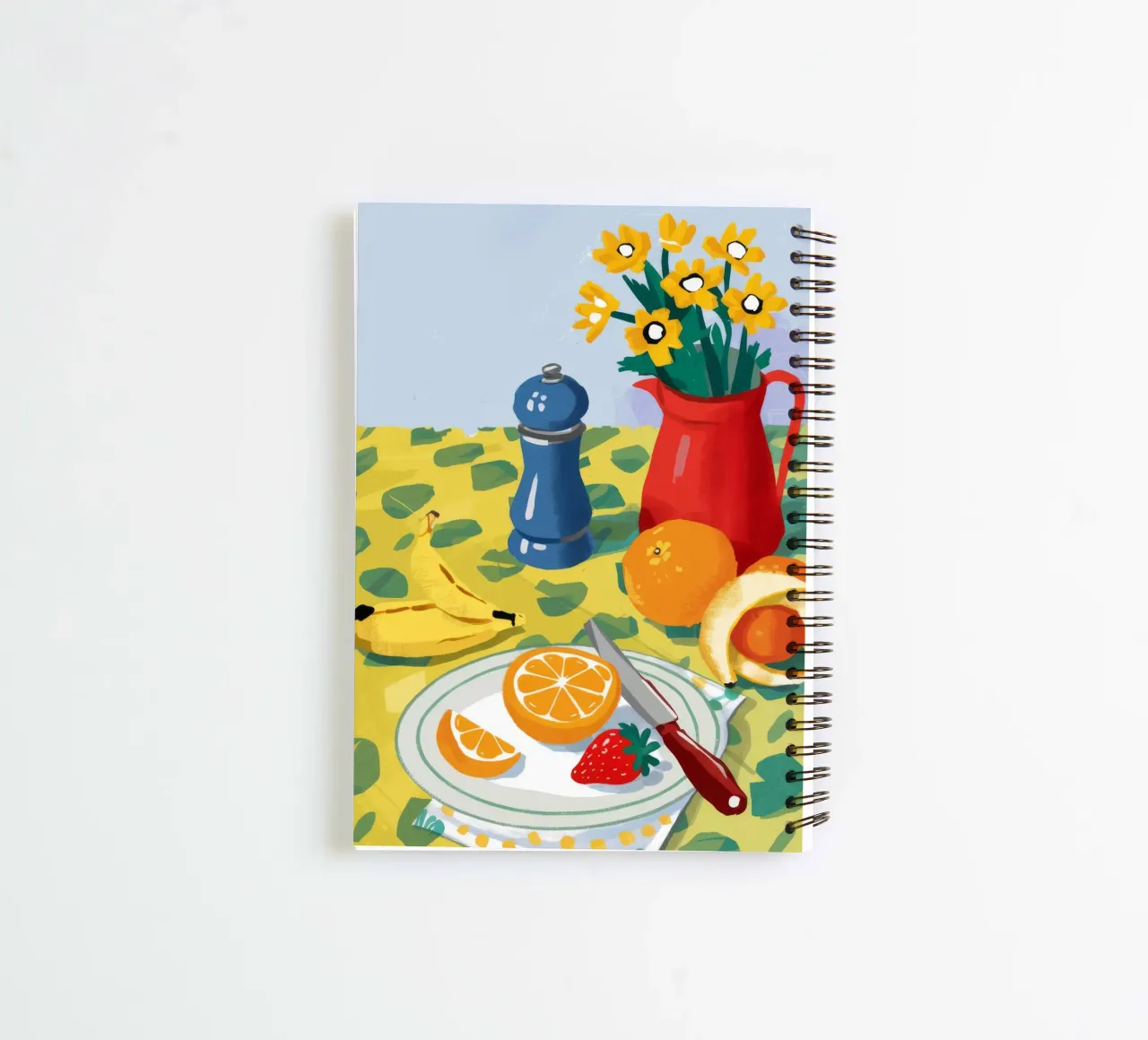 Daffodil Table Cheer spiral notebook by Aurora Muse