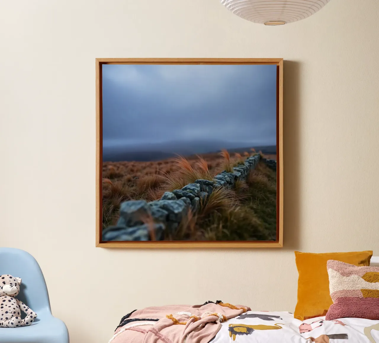 Etherisch landschap canvas met Baklijst van PhotoVibe Decor