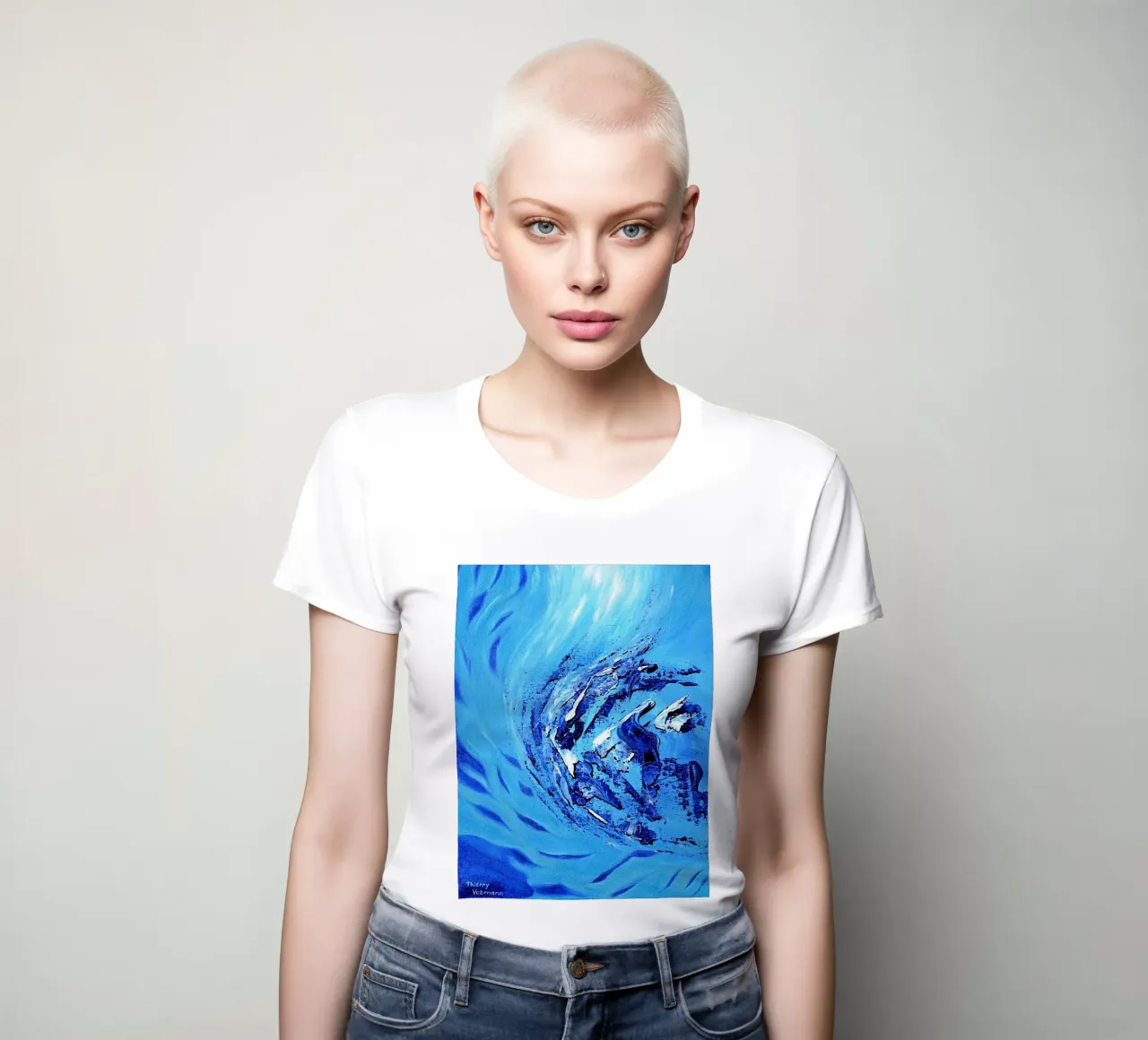 DREAMCATCHER. women's fitted t-shirt by Thierry Vobmann Abstract painting