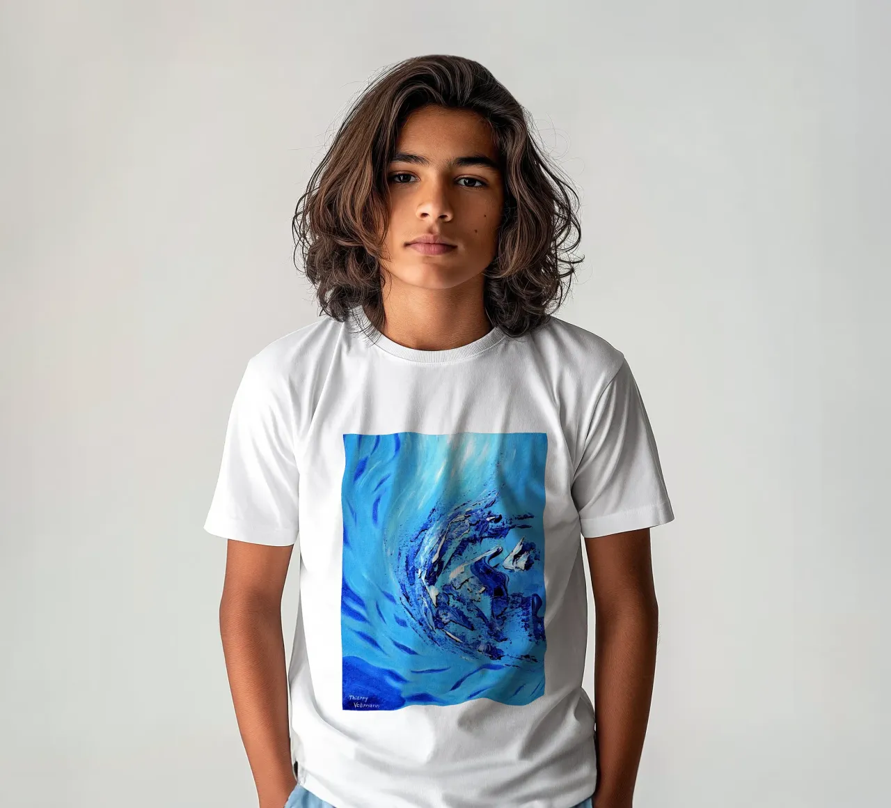 DREAMCATCHER. kids t-shirt by Thierry Vobmann Abstract painting