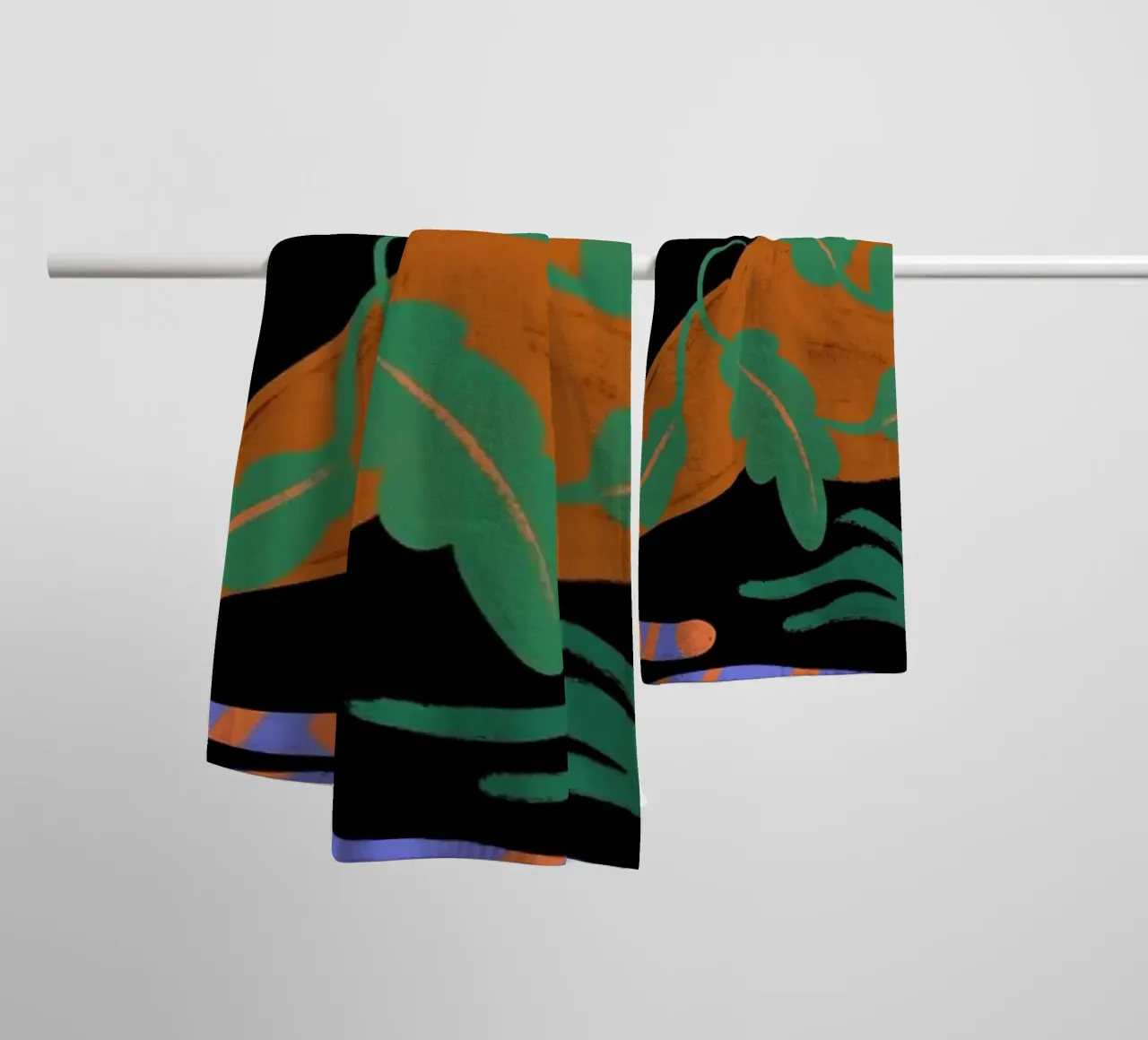 The Tiger, The Phoenix And The Hare badhanddoek van Arty Guava