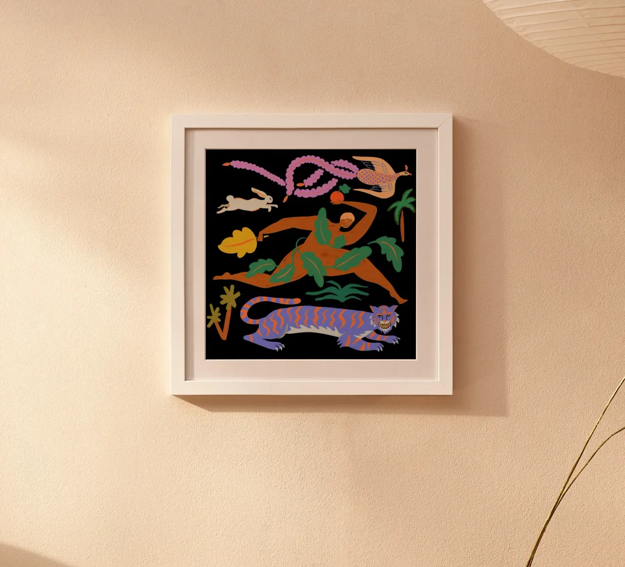 The Tiger, The Phoenix And The Hare poster con telaio in plastica da Arty Guava