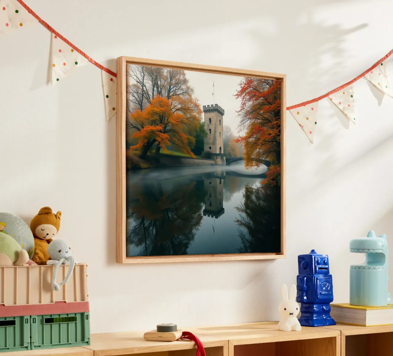 Etherisch landschap canvas met Baklijst van PhotoVibe Decor