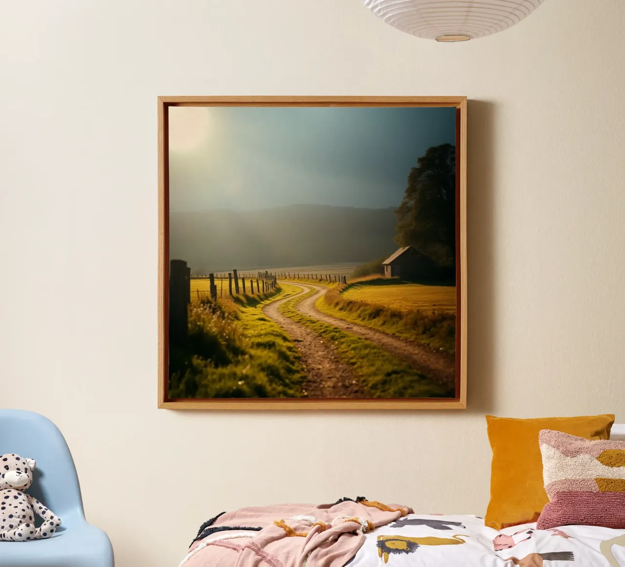 Etherisch landschap canvas met Baklijst van PhotoVibe Decor